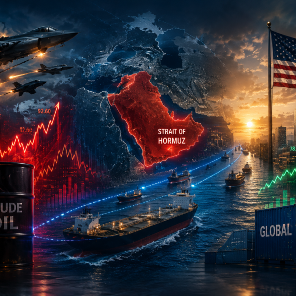 Global financial markets reacting to Middle East tensions and rising oil prices.